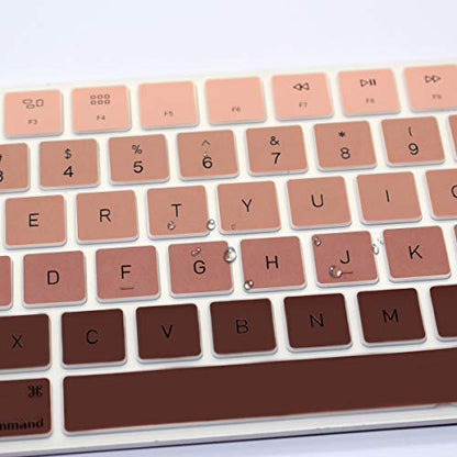 Ultra Thin Silicone Full Size Wire Numeric Keyboard Cover Skin for Mac 2017 Magic Keyboard with Numeric Keypad MQ052LL/A A1843 US Layout,Ombre Brown - color: Ombre Brown