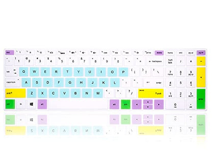 English Silicone Keyboard Cover for HP Envy x360 15.6''Series /2020 2019 Pavilion 15/Pavilion x360 15.6" Series/Envy 17 17.3" Series/Laptop 15t 17t 17-ca0011nr 17-by0040nr,Candy Mint - color: Z3-Candy Mint
