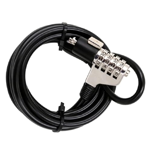 Laptops Lock,Computer Slot Plate Secure Computer Combination 4 Digital Password Protective Computer Cable Security