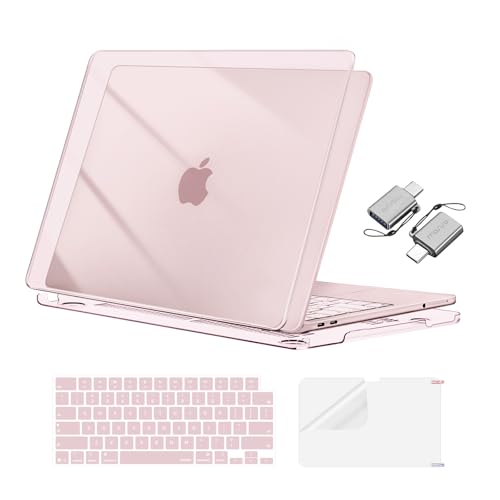 MOSISO Compatible with MacBook Neo Case 13 inch 2026 A3404, Crystal Blush | Crack & Scratch Resistant Cover Protective Ultra-Thin Hard Shell & Keyboard Cover & Screen Film & Type C - color: Crystal Blush
