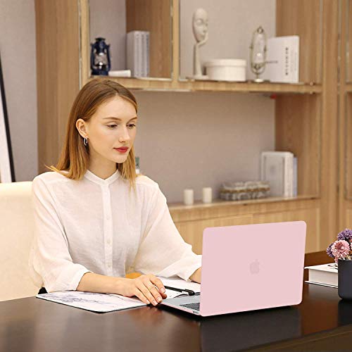 MOSISO Compatible with MacBook Air 13 inch Case M1 2021 2020 2019 2018 Release A2337 A2179 A1932 Touch ID, Plastic Hard Shell Cover&Keyboard Cover for MacBook Air 13.3 inch Case M1, Rose Quartz - color: Rose Quartz