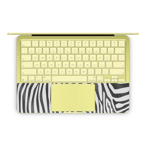Glossy Glitter Laptop Skin Compatible with Apple MacBook Neo - Black Zebra - Premium 3M Vinyl Protective Wrap Decal Cover - Easy to Apply | Crafted in the USA by MightySkins - color: Black Zebra, size: MacBook Neo Full Cover Skin, style: Glossy Glitter Fi