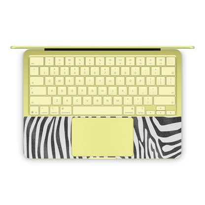 Glossy Glitter Laptop Skin Compatible with Apple MacBook Neo - Black Zebra - Premium 3M Vinyl Protective Wrap Decal Cover - Easy to Apply | Crafted in the USA by MightySkins - color: Black Zebra, size: MacBook Neo Full Cover Skin, style: Glossy Glitter Fi
