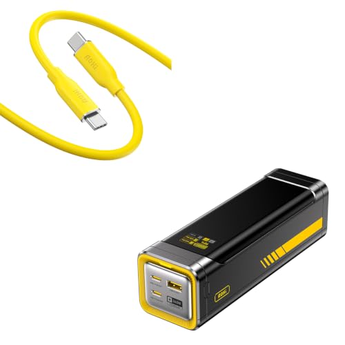 AOHI 240W Laptop Power Bank 27600mAh Portable Fast Charger (99.3wh)+140W USB C to USB C Cable PD 3.1 Type C Fast Charging Cable