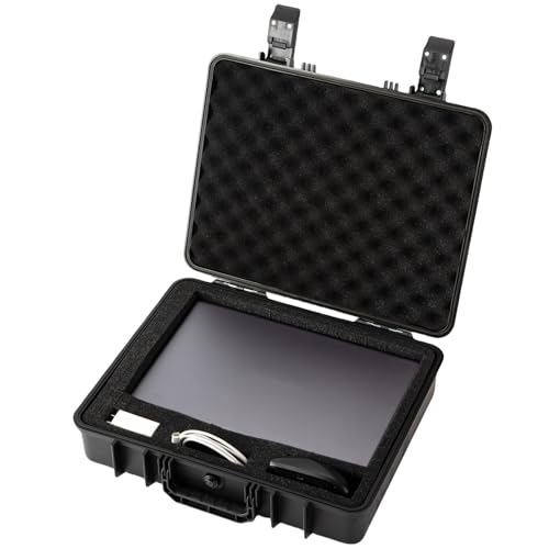 Hard Case for 11-16inch Gaming Laptops & Accessories - Heavy Duty Storage Case with Pull & Pluck Foam Layer Compatible Electronics, Guns, Cameras,Drones, Tools,and Other Gear
