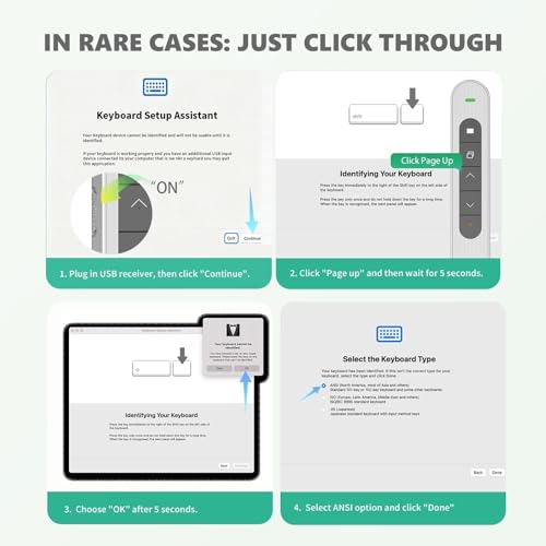 Presentation Clicker for Powerpoint Presentations, White, A | Long-Range Wireless Presenter Remote, Magnetic USB Receiver, PowerPoint Clicker Compatible with Windows/Android/macOS/Linux - color: White