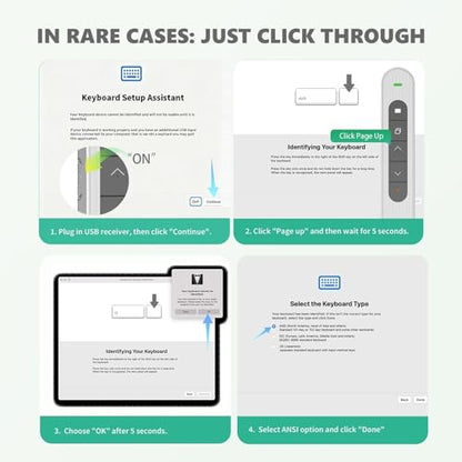 Presentation Clicker for Powerpoint Presentations, White, A | Long-Range Wireless Presenter Remote, Magnetic USB Receiver, PowerPoint Clicker Compatible with Windows/Android/macOS/Linux - color: White