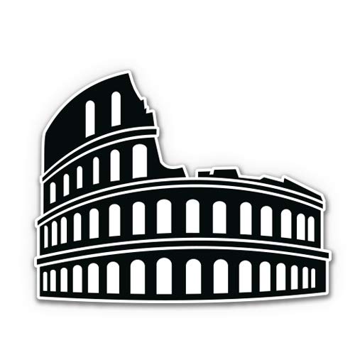 Colosseum Rome Travel Coliseum - 3" Vinyl Sticker - for Car Laptop I-Pad Phone Helmet Hard Hat - Waterproof Decal - size: 3"