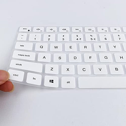 Keyboard Cover for 15.6" Dell Inspiron 15 3510 3511 3515 3525 3530 3535 5510 5515 5518 7510, 2025 Dell 15 Laptop DC15250 DC15255 15.6, Vostro 3510 3520 3530 5510 5515 15.6, Latitude 3520/Inspiron 7610 - color: White