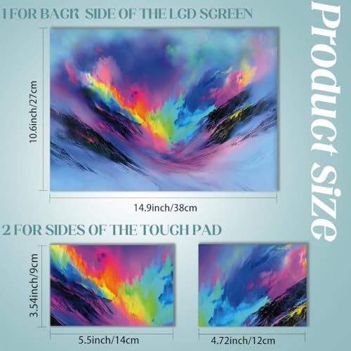 SUPERDANT Colorful Snow-Covered Mountains Laptop Skin Laptop Sticker PVC Computer Stickers Dustproof Waterproof Art Decal Protector 12" 13" 13.3" 14" 15" 15.4" 15.6" Notebook Art Decal Protector Blue - color: Blue