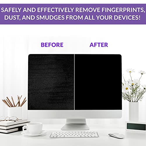 Swanky Cables Screen Cleaner Spray Kit - Electronic Cleaning for Computer, Laptop, TV, Phone, Tablet, PC, Keyboard, Car Display, LCD, LED, & 4K Flat Screen, Includes 2 Microfiber Cloth - 2 oz, 1 Pack - color: 1 Pack