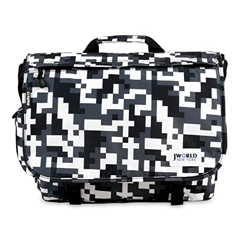 J World New York Thomas Laptop Messenger Bag for Women & Men. Kids Computer Bookbag - color: Camo