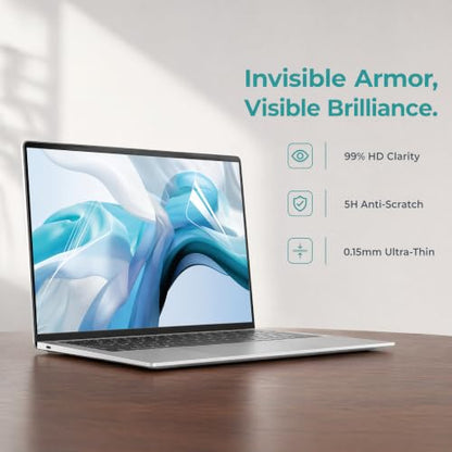 2-Pack 15.6 Inch Laptop Screen Protector for 15.6" HP/Dell/Sony/Samsung/Lenovo/Acer/MSI/LG/Razer/Toshiba/Asus 15.6" 16:9 Aspect Laptop, High Definition Anti-Scratch Clear Shield (345x194mm/ W x H) - size: 15.6 inch16:9