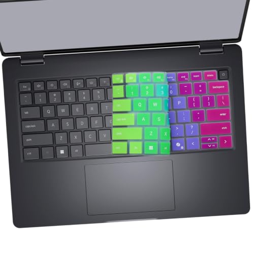 Keyboard Cover for 2026 2025 Dell Pro 14 PC14250/14255-Rainbow | Pro 14 Plus PB14250/14255,Pro 14 Max MC14250/14255 14'' (NOT FIT Dell Pro Max 14 Premium & Education/Rugged/Essential 14) - color: Rainbow