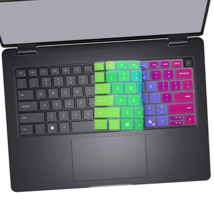 Keyboard Cover for 2026 2025 Dell Pro 14 PC14250/14255-Rainbow | Pro 14 Plus PB14250/14255,Pro 14 Max MC14250/14255 14'' (NOT FIT Dell Pro Max 14 Premium & Education/Rugged/Essential 14) - color: Rainbow