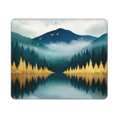 Mountains Gaming Computer Keyboard Cute Mouse Pad with Anti-fray Stitching, Premium-Textured Alfombrilla para Mouse with Non-Slip Rubber Base, 10 x 12 inch - color: Mountains
