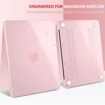 for MacBook Neo 13 Inch Case 2026 Release Model A3404, Fresh Aesthetic 1.2 mm Ultra Slim Hard Shell Cover, 6-in-1 Laptop Accessories Bundle for Women Girls, Silver Pearl - color: Silver Pearl