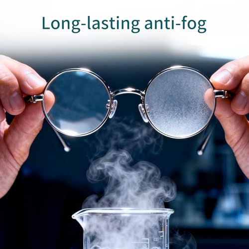Anti-Fog Lens Wipes for Glasses, 100 Count, Individually Wrapped, Pre-Moistened, Large 4.7 x 4.7 Inch Sheets for Eyeglasses, Sunglasses, Screens, Camera Lenses