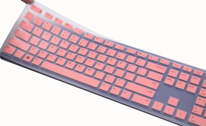 Silicone Keyboard Cover Skin Compatible for Dell Pro KM5221W KB500 KB700 Keyboards & Dell Wireless Bluetooth Keyboard KM7321W (Pink) - color: Pink