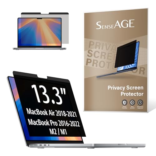 SenseAGE Magnetic Privacy Screen Filter for MacBook Air 13 Inch (2018-2021), Pro (2016-2022, M1, M2), Easy On/Off, Anti-Blue Light Privacy Screen Protector, Compatible with MacBook 13.3" Air Pro - size: 13.3" Air (2018-2021), Pro (2016-2022,M1/M2)
