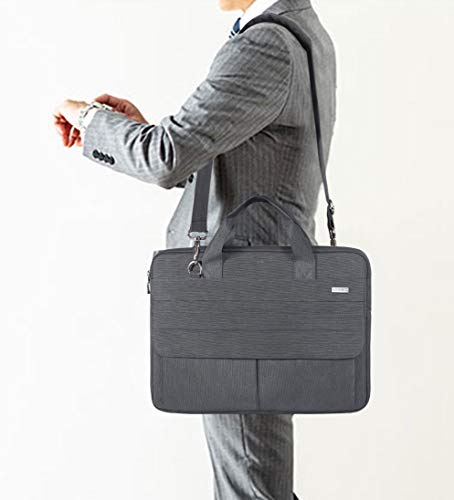 Landici Laptop Bag Case 17 17.3 inch, Waterproof Computer Sleeve Cover Compatible with MacBook 17, 17-18 inch HP Acer Dell Lenovo ASUS Laptop, Slim Briefcase with Shoulder Strap, Grey - color: Grey, size: 17-17.3 Inch