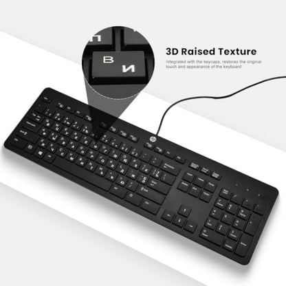 2PCS Ukrainian Keyboard Letter Stickers: Ukraine Keyboard Letters Replacement Sticker, Borderless Characters Alphabet for Laptop Computer PC Desktop, Peel-Off Film, Leave Letters - size: Ukrainian