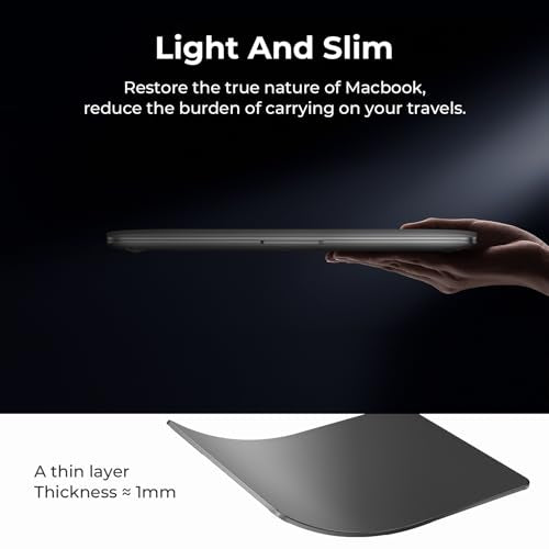 BlueSwan Flexible Case for MacBook Air 13.3 inch M1 2020-2018 | Anti-Scratch Protective Laptop Cover with Grippy Matte Texture, Seamless Fit and Lightweiht, Frosted Black - color: Frosted Black, size: Air 13.3-inch (M1, 2018-2020)