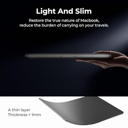 BlueSwan Flexible Case for MacBook Air 13.3 inch M1 2020-2018 | Anti-Scratch Protective Laptop Cover with Grippy Matte Texture, Seamless Fit and Lightweiht, Frosted Black - color: Frosted Black, size: Air 13.3-inch (M1, 2018-2020)