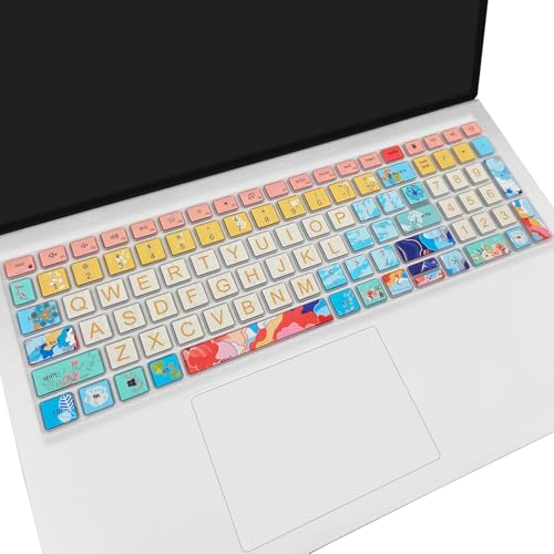 Keyboard Cover for Dell Inspiron 15 3000 5000 7000 3510 3511 3515 3525 3530 3535 5510 5515 5518 7510 15.6", Inspiron 16 7610, Vostro 15 3510 5510 5515, Latitude 3520, Litter Flowers - color: Litter Flowers