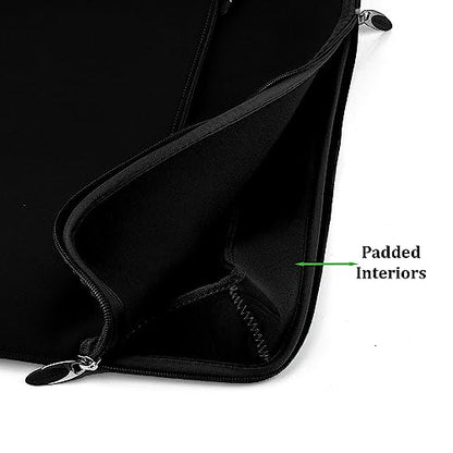 Sleek Stylish 15 inch Laptop Sleeve Bag with Front Accessory Pocket, Water Resistant Sleeve Bag Portable Cover for MacBook, HP, Lenovo, Dell, ASUS Laptops