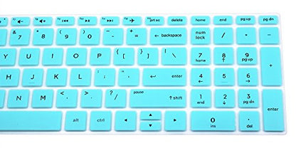 Silicone Keyboard Cover Compatible for 15.6" HP Pavilion x360 15-br075nr, Pavilion 15-cc 15-cb Series 15-cc010nr 15-cb010nr, HP Envy x360 15m-bp 15m-bq Series, HP Envy 17.3" 17m-ae011dx (Mint Green) - color: Mint Green