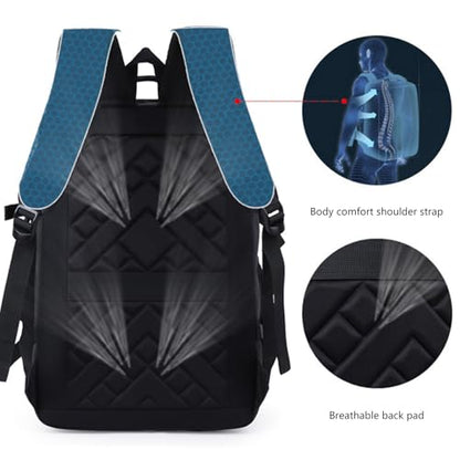 Business Travel Laptop Backpack Laptop Bag with USB Charging Port for Men Women Computer Bag for Laptop and Notebook - color: Black