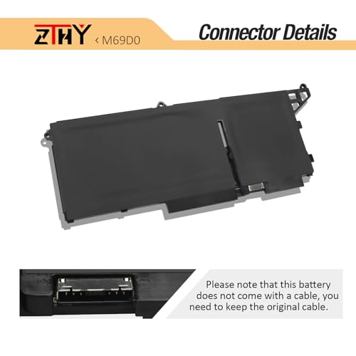 M69D0 293F1 Laptop Battery Replacement for Dell Latitude 5330 5430 5530 | 7330 7430 7530 Latitude 5330 2-in-1/7330 2-in-1/7430 2-in-1 Precision 3570 P104F P104F006 H4PVC Y86WG 11.25V 41Wh 3-Cell - size: 9.13*3.62*0.20 inch M69D0