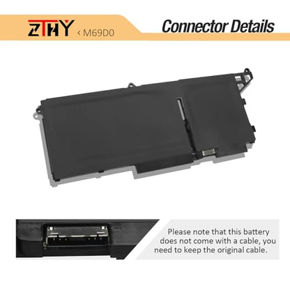 M69D0 293F1 Laptop Battery Replacement for Dell Latitude 5330 5430 5530 | 7330 7430 7530 Latitude 5330 2-in-1/7330 2-in-1/7430 2-in-1 Precision 3570 P104F P104F006 H4PVC Y86WG 11.25V 41Wh 3-Cell - size: 9.13*3.62*0.20 inch M69D0