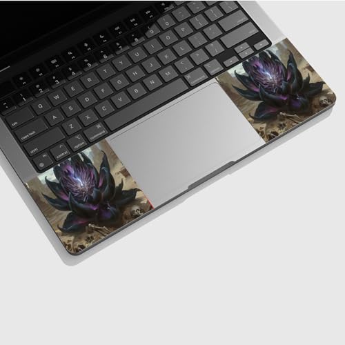 Universal Laptop Skin Sticker with 2 Wrist Pad Skins, Waterproof Scratch Resistant Vinyl Laptop Cover Decal, Cut to Fit for 11–15.6 Inch MacBook HP Dell Lenovo, Dark Lotus - color: Dark Lotus