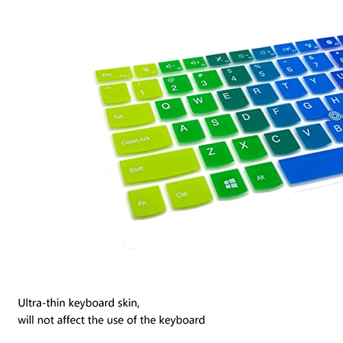 2 Pack Keyboard Cover for Lenovo Thinkpad X1 Carbon 14" 5th/6th/7th Gen,ThinkPad X1 Yoga Gen 3/4/5, Thinkpad T14 T480(s) T490/S T495(S) L380 L390 L480 L490 L14 14",New S2,ThinkPad P1 Gen 2 - color: Rainbow+Clear