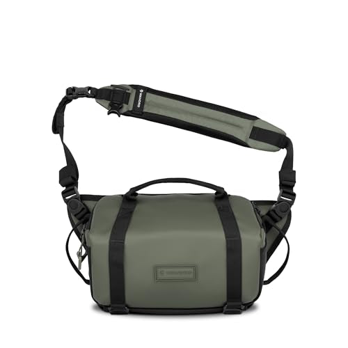 WANDRD All New ROGUE Sling V2: Weather-Resistant Everyday Carry Bag with Lightning Fast Access, Customizable Interior, Laptop Sleeve & Tripod Pocket – Minimalist Crossbody for Travel, EDC & Creators - color: Wasatch Green, style: 6l