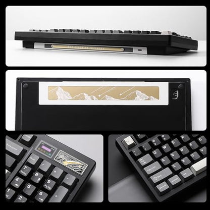 YUNZII IF99 96% Wireless Mechanical Keyboard (Black, Cocoa Cream V2) | QMK/VIA Keyboard with LCD Display,Custom Magnetic Badge,8000mAh Battery,Hot Swap Gasket,RGB,for Gaming/Mac/Win - color: Black, size: Cocoa Cream V2 Switch