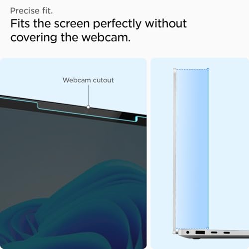 Spigen Tempered Glass Screen Protector [GlasTR Slim] Designed for New Surface Laptop 15 inch [9H Hardness] - size: 15 inch