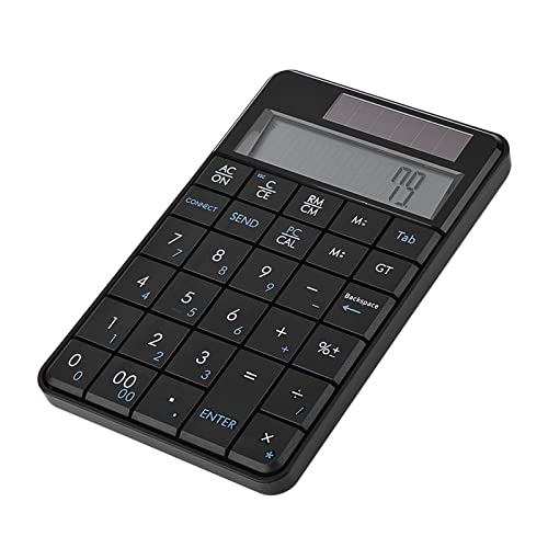 2-in-1 29-Key Numeric Keypad with LCD Display & Solar Power – Compact Small Num Pad for Laptop, Desktop, Accounting, Data Entry – Lightweight Portable Number Pad