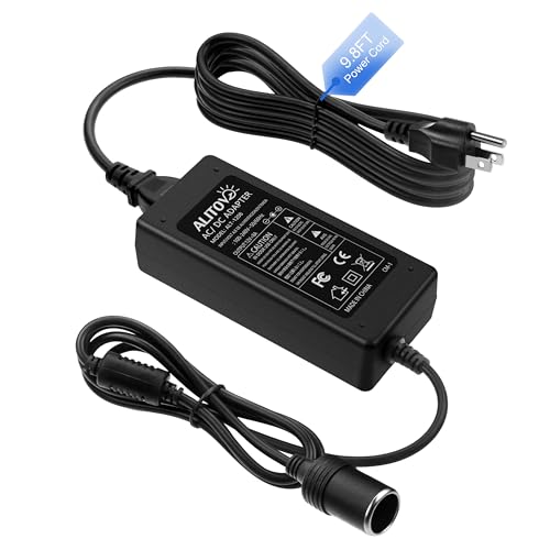 ALITOVE AC to DC Converter Cigarette Lighter Adapter to Wall Plug 12V 8A | 13.5FT 120V to 12 Volt Converter, AC to DC Adapter for Small Vacuum Warmer Massage Coushion and Other Devices Under 96W - size: 8A(13.5FT Version)
