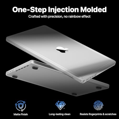 Soonjet for MacBook Pro 16 Inch Case | M5 M4 M3 M2 M1 Pro/Max | 2026–2021 | Matte Clear | Hard Shell | Precision Fit | Like Using It Bare | Fits A3428 A3429 A3186 A3403 A2991 A2780 A2485 - color: Matte Clear