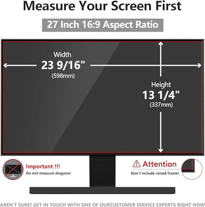 5 Pack 27 Inch Computer Privacy Screen Shield for 16:9 Widescreen Desktop | Anti-Glare Blue Light Privacy Filters; Anti Spy Privacy Screen Protector Film