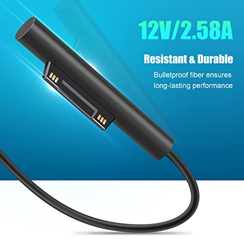 TREE.NB 41W 12V 2.58A Surface Car Charger, Power Supply for Microsoft Surface Pro 3/Pro 4/Pro 5/Pro 6, Surface Book, Surface Go, Surface Laptop with USB Charging Port(5V 2.1A) - size: 41W
