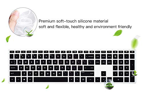 Keyboard Cover for HP Pavilion 27 All in One PC, HP Pavilion 27-Xa0055Ng/0370Nd/0076Hk/0010Na, HP Pavilion 24-inch All in One PC, 24 Xa0002A/0300Nd/0051Hk, HP Pavilion All in One Accessories, Black - color: Black