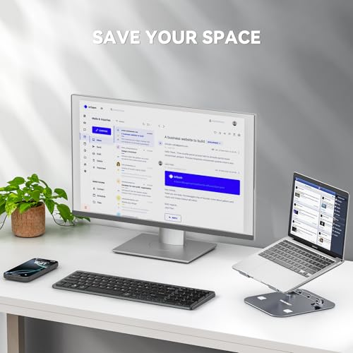 TECKNET Rechargeable Bluetooth Slim Wireless Keyboards USB+BT Multi Device | Compact Keyboard with Number Pad, Low Profile Flat Keyboards for Laptop, Computer, Macbook, Mac, Windows