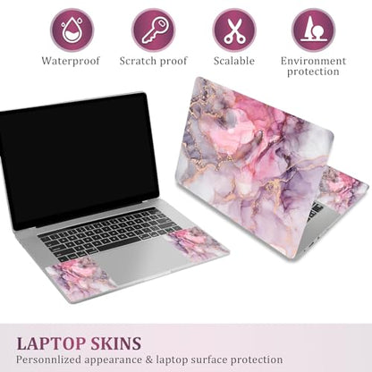 Laptop Notebook Skin Sticker Cover Decal, 12 13 13.3 14 15 15.4 15.6 inch Laptop Vinyl Skin Sticker Cover Art Protector Decal Universal, Pink Marble - color: Pink Marble