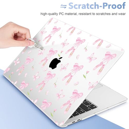 May Chen Case for MacBook Pro 13 inch M2 2023,2022,2021,2020 A2338 M1 A2251 A2289, Plastic Hard Shell Cover for MacBook Pro 13" with Touch Bar Fits Touch ID, Ballet Shoes - color: Ballet shoes