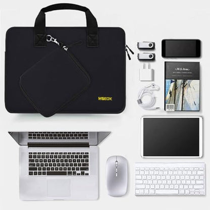 Hseok Laptop Sleeve 14 inch Case with Small Case, Compatible with MacBook Neo 14, MacBook Pro 14 M5/M4/M3/M2/M1, XPS 14 and Most 14 inch Notebooks, Neoprene Computer Handbag,B01K01 - color: B01k01, size: 14"