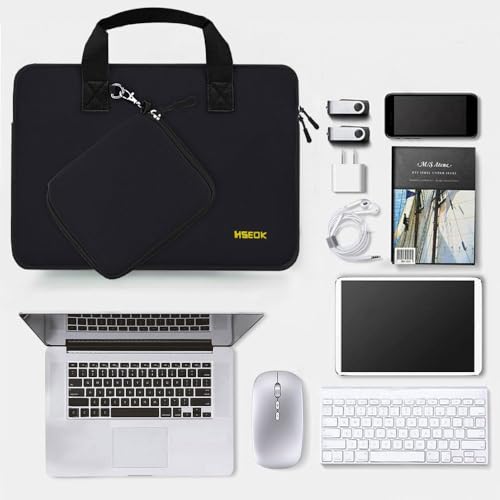 Hseok Elastic Laptop Case 13.3-14 Inches Sleeve with Small Case, Neoprene Carrying Bag Compatible with MacBook Neo 14, MacBook Pro 14 M5/M4/M3/M2/M1, XPS 14 and Most 13.3-14 Notebooks,B02K01 - color: B02k01, size: 13.3"-14"